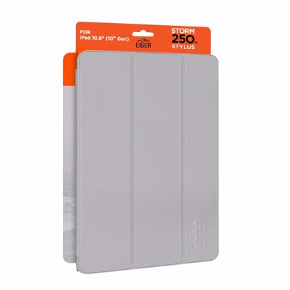 Picture of Eiger Eiger Storm 250m Stylus Case for Apple iPad 10.9 (10th Gen) in Light Grey in Retail Sleeve